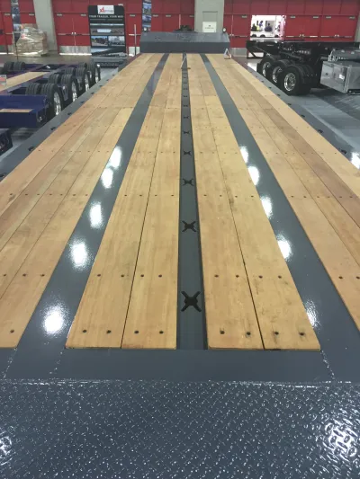 Equipment Hauler Trailer Wood Deck Installation 1